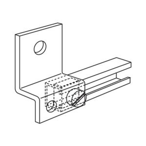 Fixing bracket for C-section at wall image 2