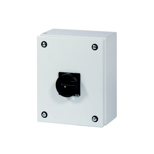 Main switch, T0, 20 A, surface mounting, 4 contact unit(s), 6 pole, 1 N/O, 1 N/C, STOP function, With black rotary handle and locking ring, Lockable i image 4