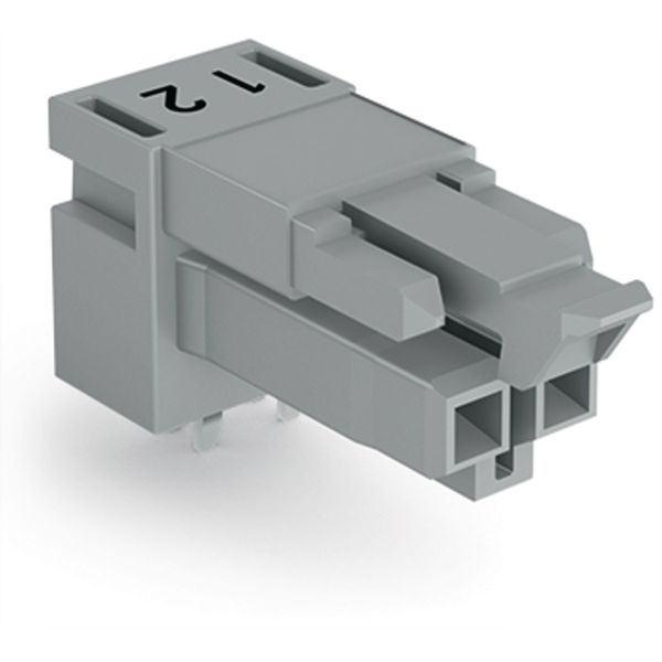 Socket for PCBs angled 2-pole gray image 2