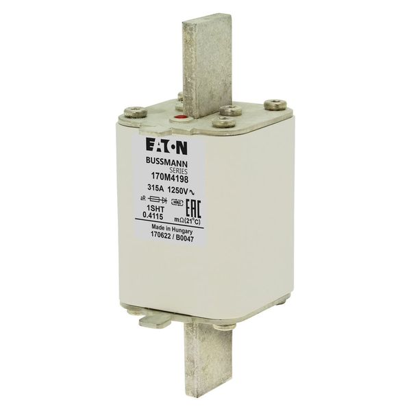 Fuse-link, high speed, 315 A, AC 1250 V, size 1, 53 x 63 x 135 mm, aR, IEC, single indicator image 5