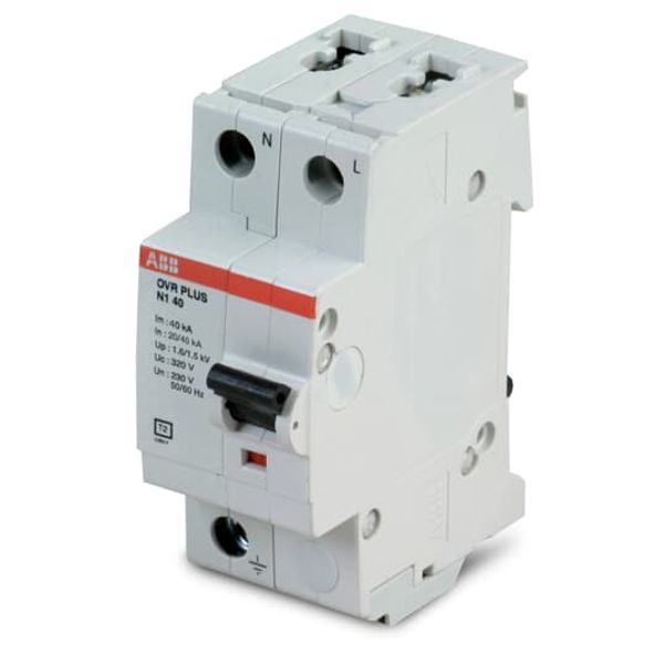 Surge Protective Device, type 2 1+n pole, TT-TNS, 40/20kA, 320V Incl 1 image 1