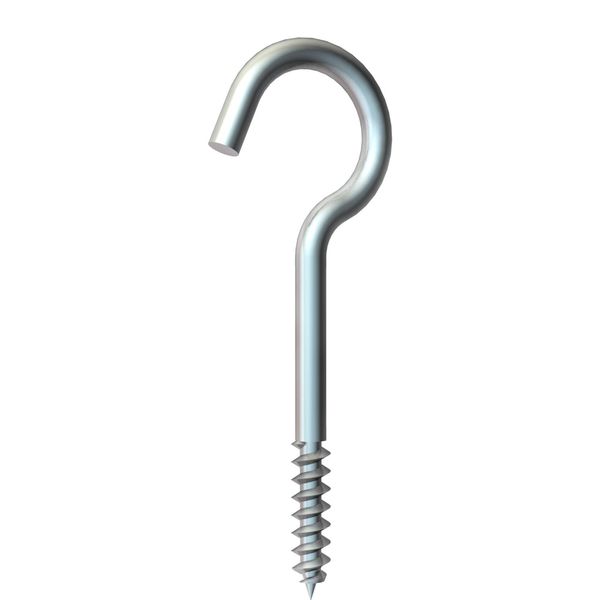 915 3.9x100 G  Ceiling hook, with thread for wood, 3.9x100mm, Steel, St, galvanized, DIN EN 12329 image 1