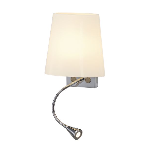 COUPA FLEXLED wall lamp, G9 max. 40W + 3W LED 3000K, chrom image 6
