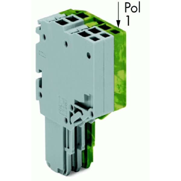 2-conductor female connector Push-in CAGE CLAMP® 1.5 mm² gray, green-y image 3