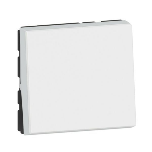 Illuminated switch or two-way switch with indicator Mosaic Easy-Led 10A 2 modules - white image 1