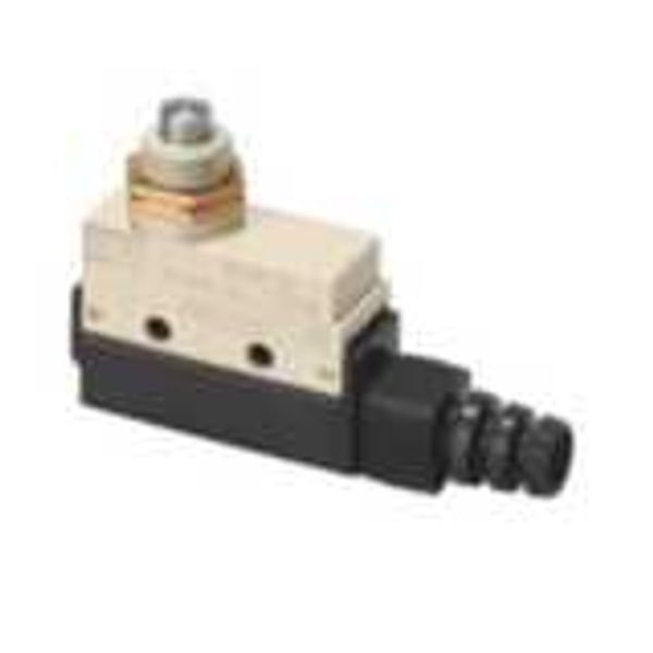 Subminature enclosed switch, panel mount plunger, micro load image 1