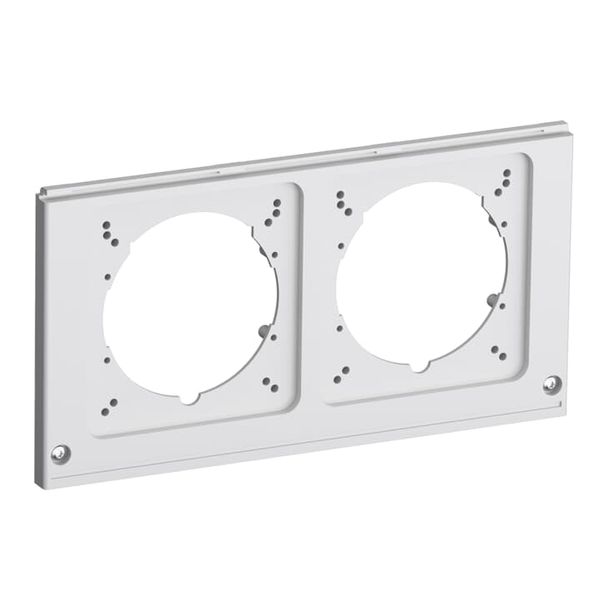 Front plate suitable for two 63 A outlets incl. screws image 1