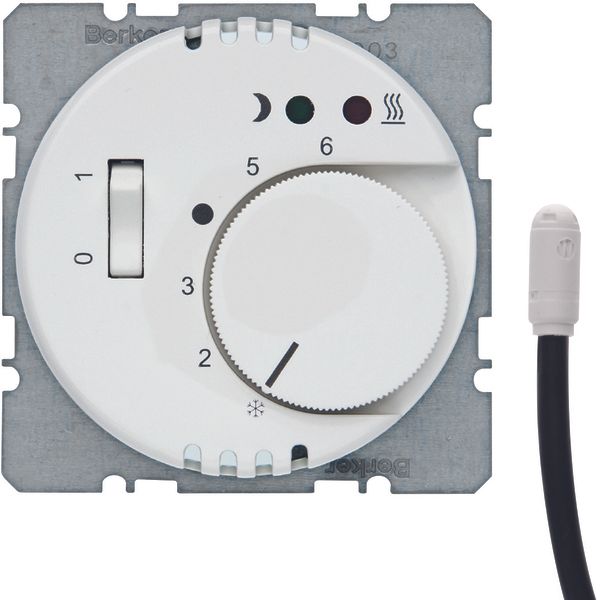 Floor thermostat w. NO contact, rocker switch and Twinpoint sensor pw, image 1