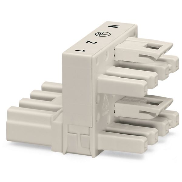 h-distribution connector 4-pole Cod. A white image 1