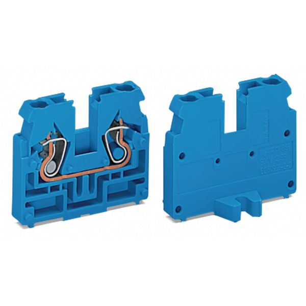 2-conductor end terminal block without push-buttons suitable for Ex i image 1