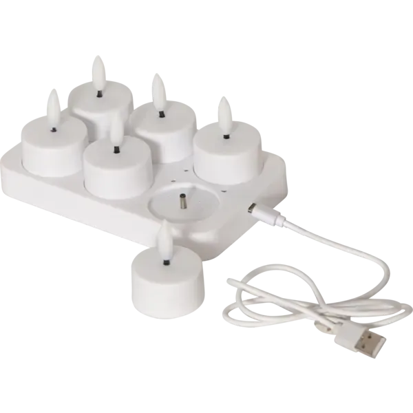 LED Tealight 6 Pack Flamme Charge image 1