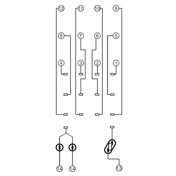 Screw socket, 14-pole with logical arrangement, 10A image 5