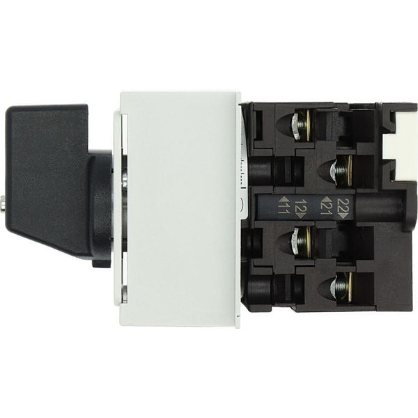 Step switches, T0, 20 A, service distribution board mounting, 2 contact unit(s), Contacts: 4, 45 °, maintained, Without 0 (Off) position, 1-2, Design image 10