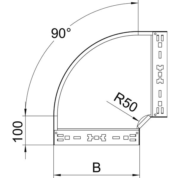 RBM 90 620 FS 90° bend with quick connector 60x200 image 2
