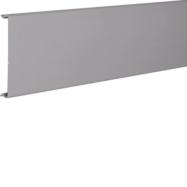 Lid made of PVC for slotted panel trunking BA6 100mm stone grey image 1