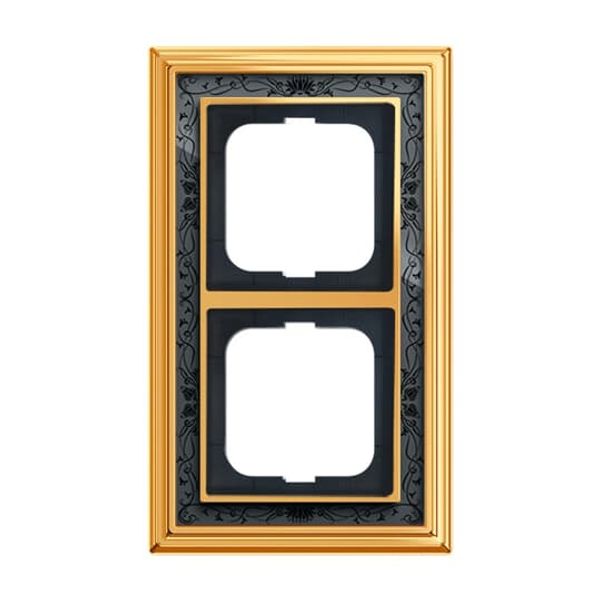 1722-833 Cover Frame Busch-dynasty® polished brass decor anthracite image 2