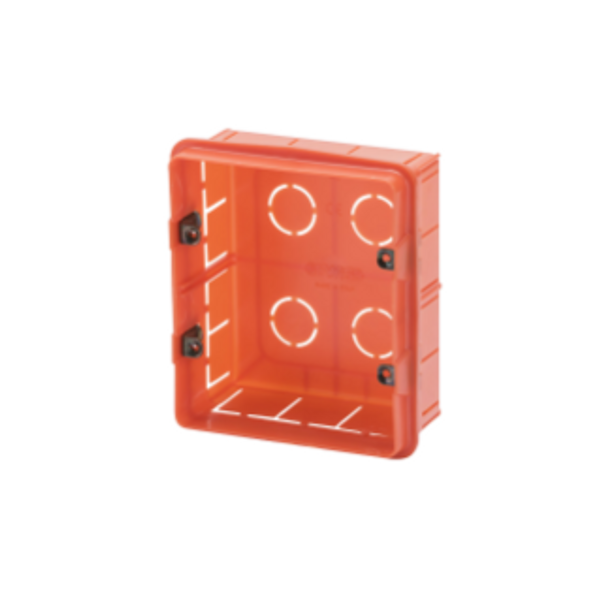 RECTANGULAR BOXES - 6 GANG (3+3)- WITH METAL FIXING INSERTS - 108x124x50 image 1