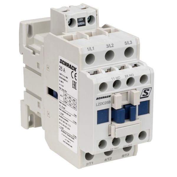 Contactor 3-pole, CUBICO Classic, 11kW, 25A, 1NO+1NC, 230VAC image 3