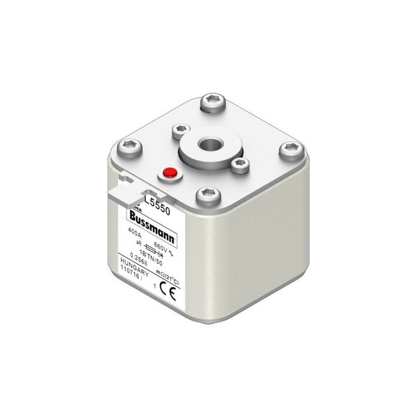 Fuse-link, high speed, 400 A, AC 660 V, Size 1, 53 x 53 x 51 mm, aR, IEC, single indicator image 12