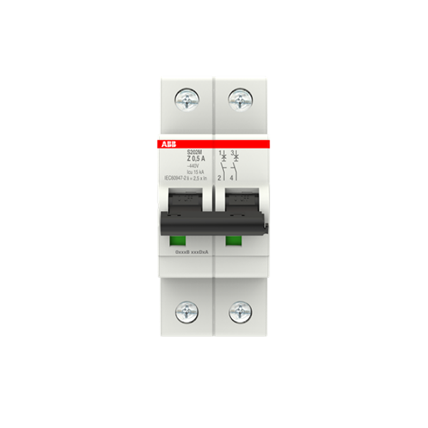 S202M-Z0.5 Miniature Circuit Breaker - 2P - Z - 0.5 A image 3
