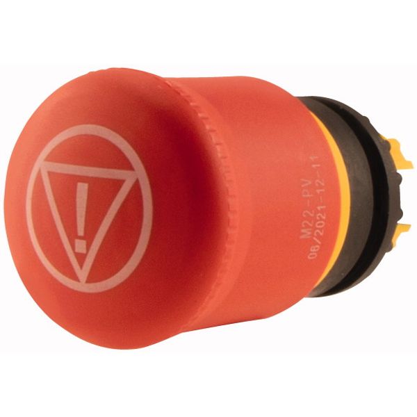 Emergency stop/emergency switching off pushbutton, RMQ-Titan, Mushroom-shaped, 38 mm, Non-illuminated, Pull-to-release function, Red, yellow image 3