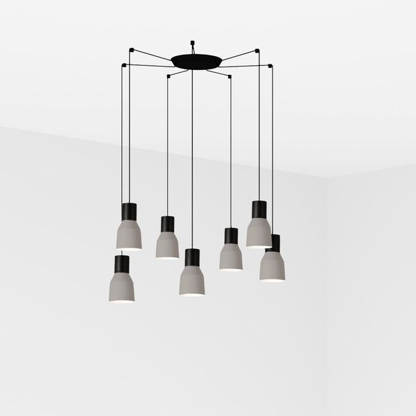 KOMBO GREY PENDANT LAMP ø120 1X E27 7L image 1