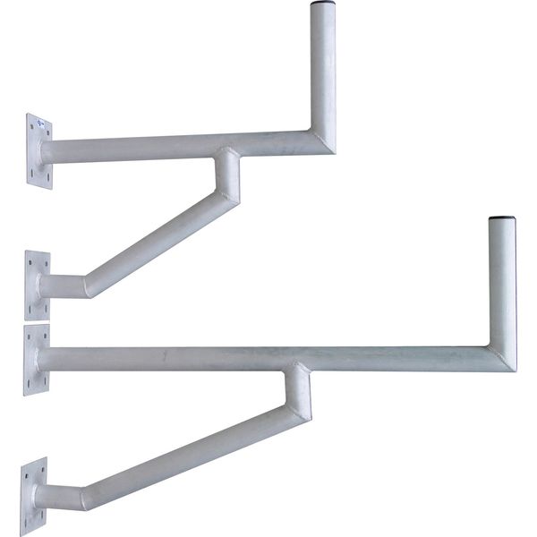 SAT Wall Mount,Walldist.=570mm,H=250mm,2x150x150,DM=50mm,Alu image 1