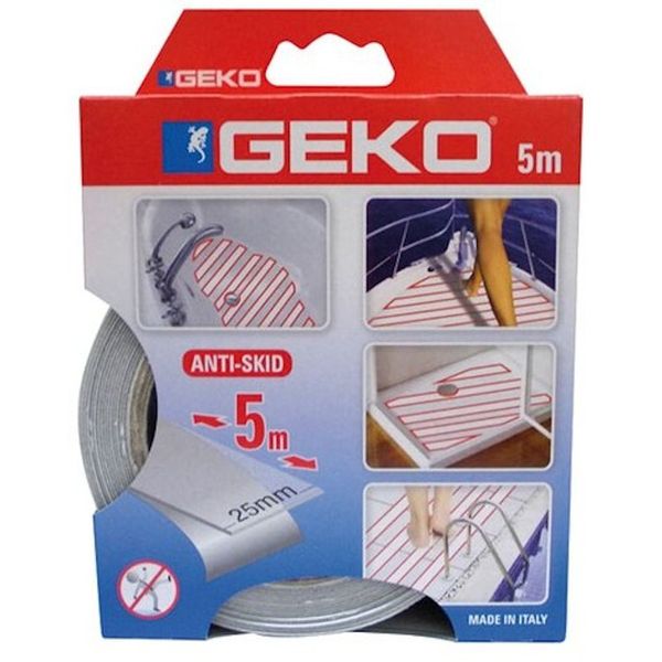 Anti-skid tape 25x5m TRANSPARENT 220/56 GEKO image 1