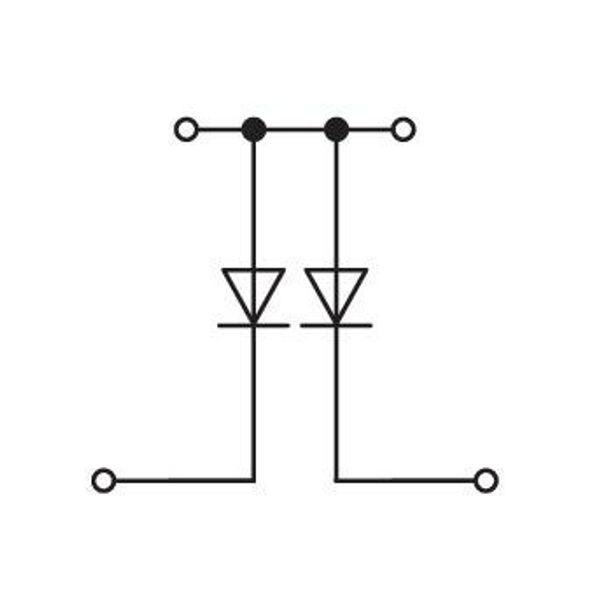 Component terminal block double-deck with 2 diodes 1N4007 gray image 5