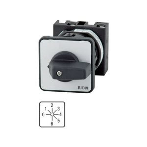 Step switches, T0, 20 A, centre mounting, 3 contact unit(s), Contacts: 6, 45 °, maintained, With 0 (Off) position, 0-6, Design number 145 image 2