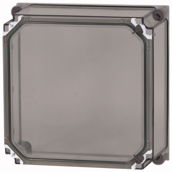 Cap, + door, transparent smoky gray, HxWxD=375x375x200mm image 1