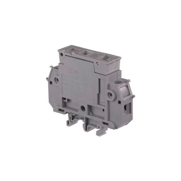 MB 10/22,SFL, SCREW CLAMP TERMINAL BLOCK, FUSES, GREY, 22X89.5X67MM image 1