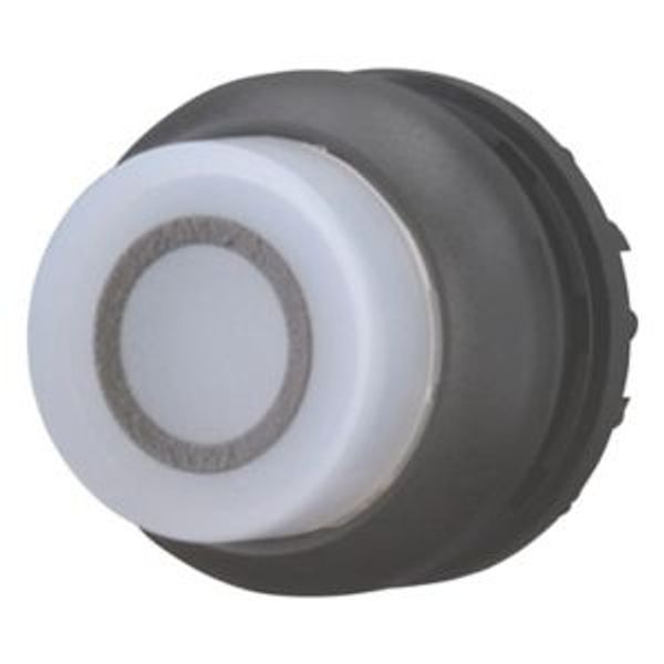 Illuminated pushbutton actuator, RMQ-Titan, Extended, momentary, White, inscribed 0, Bezel: black image 2