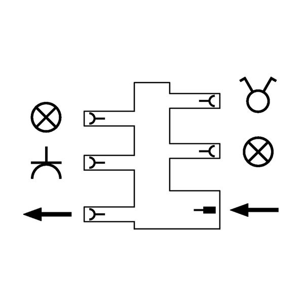 Distribution connector for switches Single-pole switch and series circ image 4