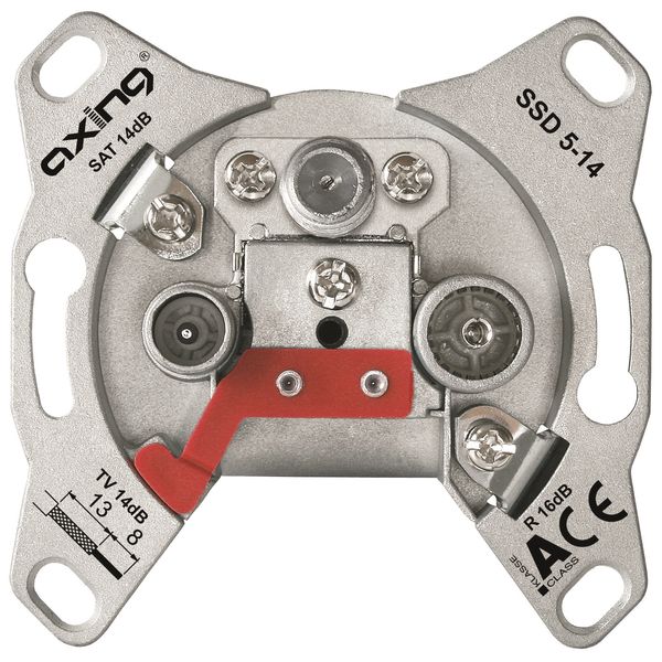 SAT loop-through outlet 3-Port, R/TV/SAT, Cl.A,14dB,SSD 5-14 image 1