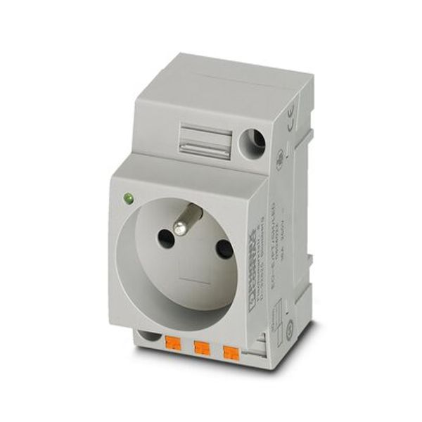 Socket outlet for distribution board Phoenix Contact EO-E/PT/SH/LED 250V 16A AC image 1