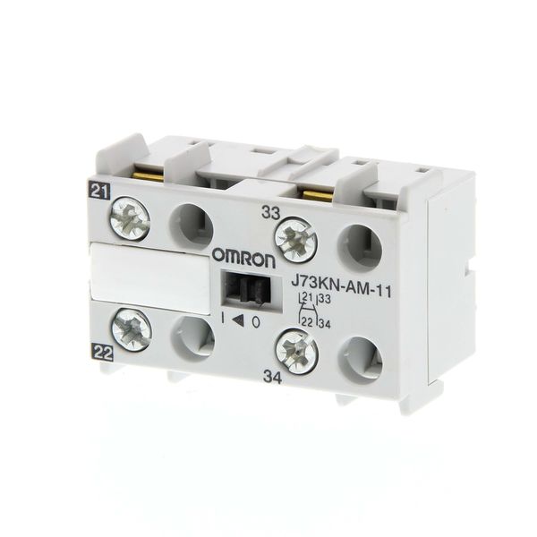 Auxiliary contacts, 2-pole, 1 m1B for J7KNA**W reversing contactor pai image 2