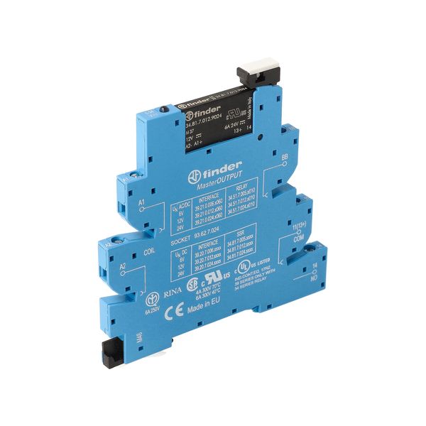 Rel. interface SSR MasterOUTPUT screw In.12VDC/SEN/1NO Out.6A/24VDC (39.20.7.012.9024) image 7