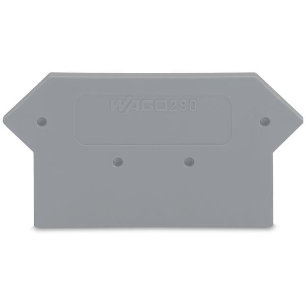 End and intermediate plate 2.5 mm thick gray image 1