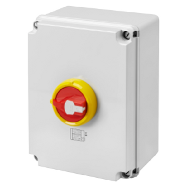 ISOLATOR - HP - EMERGENCY - ISOLATING MATERIAL BOX - 125A 3P+N - LOCKABLE RED KNOB - IP66/67/69 image 1