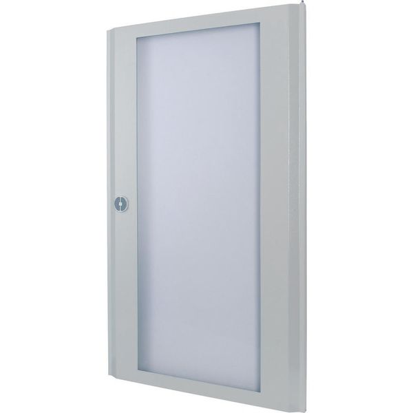 Sheet steel door transparent with rotary door handle HxW=1000x600mm image 3