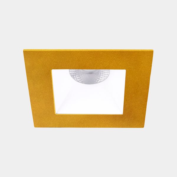 Downlight Play Deco Symmetrical Square Fixed Emergency 6.4W LED neutral-white 4000K CRI 90 28º ON-OFF Gold/White IP54 666lm image 1