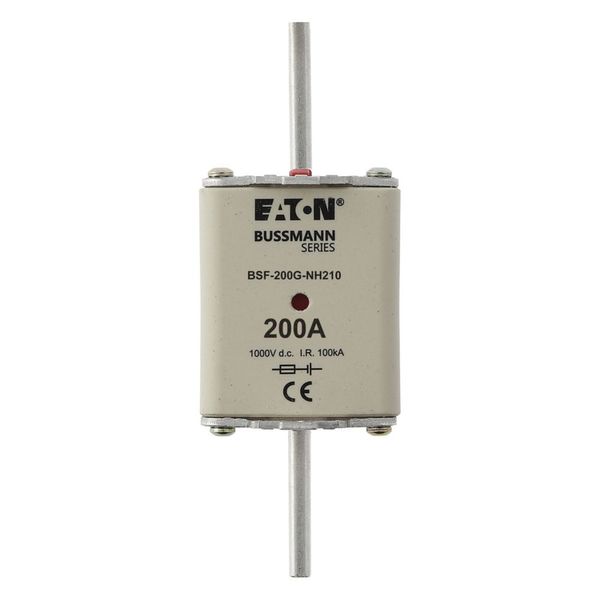 Fuse-link, high speed, 200 A, DC 1000 V, NH2, 54 x 61 x 150 mm, gBat, IEC, blade connection image 18