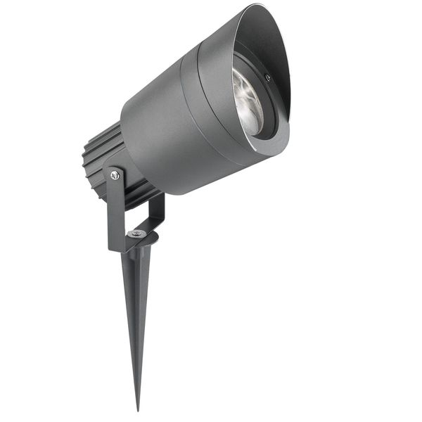 Dark Gray Aluminium & Glass LED GU10 1x7 Watt 220-240 Volt IP54 Bulb Excluded D: 11 H: 20 cm image 1