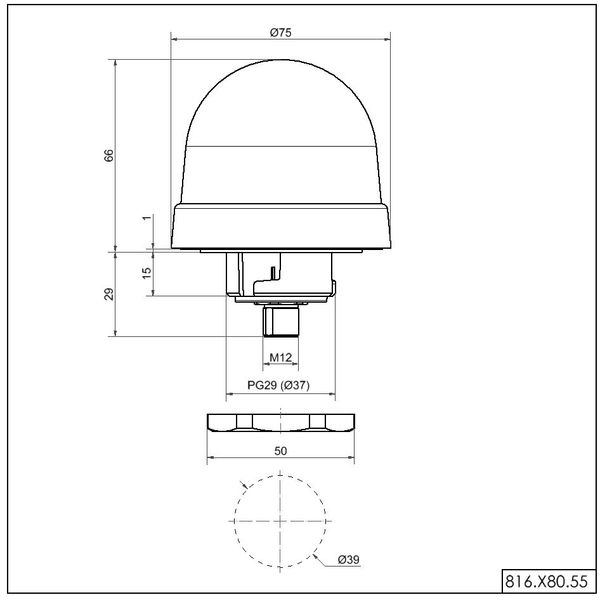 LED Perm. Beacon EM 24VDC MC image 3