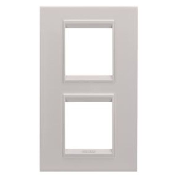 LUX INTERNATIONAL PLATE - IN METAL - 2+2 MODULES VERTICAL - MONOCHROME NATURAL BEIGE - CHORUSMART image 1