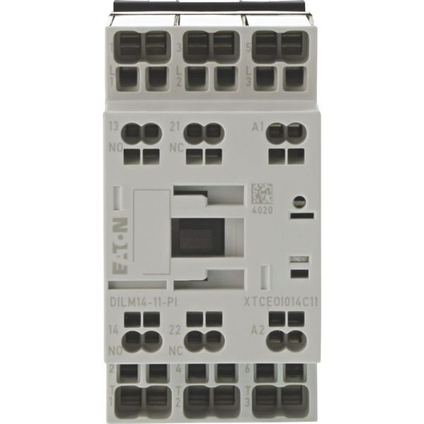 Contactor, 3 pole, 380 V 400 V 6.8 kW, 1 N/O, 1 NC, 42 V 50 Hz, 48 V 60 Hz, AC operation, Push in terminals image 5