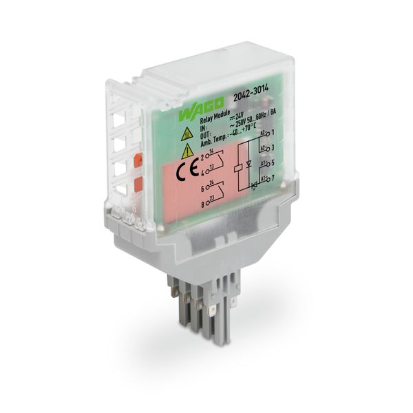 Relay module Nominal input voltage: 24 VDC 2 make contact image 1