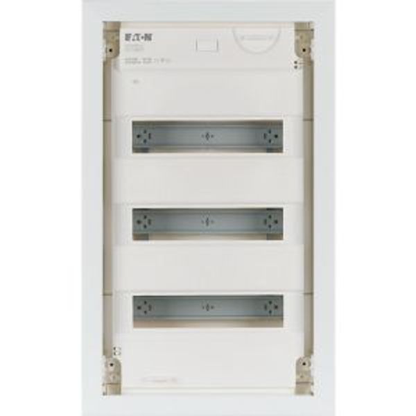 Compact distribution board-flush mounting, 3-rows, super-slim sheet steel door image 4