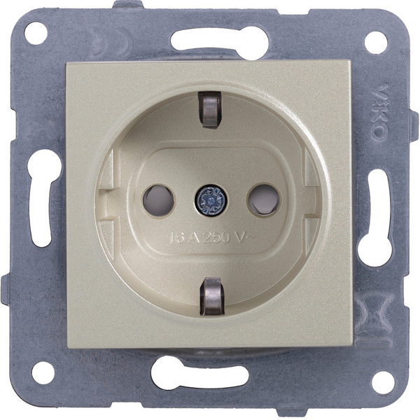 Novella-Trenda Metallic White (Quick Connection) Child Protected Earthed Socket image 2